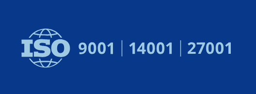 ISO 9001, ISO 14001 en ISO 27001 gecertificeerd